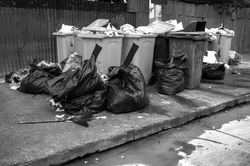Crew preparing for commercial waste collection on a Tufnell Park street